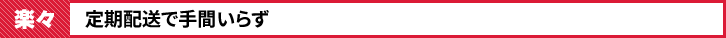 定期配送で手間いらず