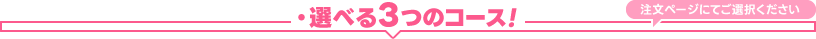 選べる3つのコース
